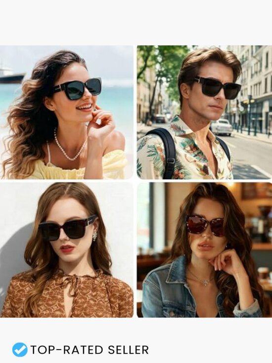 Oversized Square Fit Over Glasses Polarized Sunglasses UV400 